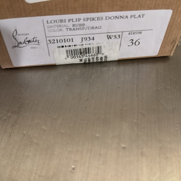 Christian Louboutin loubi flip Donna spike drag neon thong sandals sz 36 flat - Picture 10 of 11